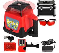 VEVOR: Láser rotatorio rojo, autonivelante, láser rotatorio automático de 360° con haz rojo, incluye receptor y control remoto