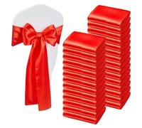 VEVOR: Lazos de satén para sillas con lazo (275x17 cm), 100 unidades. Cintas para atar sillas, ideales para bodas, fiestas, banquetes, decoraciones y eventos. Fundas para sillas de banquete, lazos par