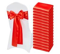 VEVOR: Lazos de satén para sillas con lazo (275x17 cm), 50 unidades. Cintas para atar sillas, ideales para bodas, fiestas, banquetes, decoraciones y eventos. Fundas para sillas de banquete, lazos para