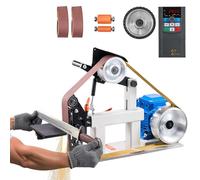 VEVOR Lijadora de Banda, 1500 W Lijadora Eléctrica de Correa con Motor de Cobre Puro, Velocidad Variable 0-2800 r/min, Tamaño de Cintas 5 x 208 cm, Lijadora Pulidora Amoladora para Pulir Herramientas