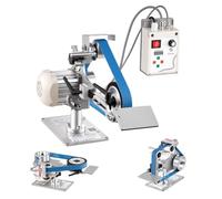 VEVOR Lijadora de Banda de 550 W con VFD Velocidad Variable 200 a 5000 RPM, 21 m/s Motor sin Escobillas, Amoladora de Lijado 762 x 25,4 mm, 2 Modos, 3 Bandas para Metal Madera Cuchillos Acero Taller