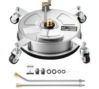 VEVOR Limpiador de Superficies para Hidrolimpiadora 41,9 cm con 4 Ruedas | para Suelos y Bajos de Vehículos, 2000-4000 PSI (138-276 bar), con Acero Inoxidable 430, Adaptador de 30° y Conector 6,35 mm