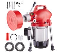 VEVOR: Limpiador de tuberías tipo gusano, diámetro 20-100 mm, 400 W. Desatascador de tuberías, herramienta portátil para limpieza de tuberías, ideal para inodoros, 370 W