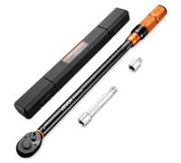 VEVOR Llave Dinamométrica 1/2" 40-400 Nm Llave de Trinquete Dinamométrica, Precisión ±3%, con Barra de Extensión Adaptador y Estuche de Almacenamiento, Mantenimiento y Reparación para Coches Bicis
