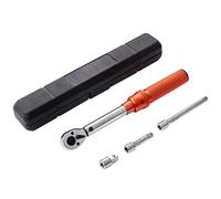 VEVOR Llave Dinamométrica 1/4" Llave Dinamométrica Mecánica 2,3-23 N.m Precisión ±3% Llave de Carraca Ajustable 72 Dientes Contrafuerte con Adaptadores y Extensión 127 mm Kit Mantenimiento Coche Moto