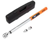 VEVOR Llave dinamométrica digital 1,27 cm (34-340 n.m), precisión de par ± 2%, llave dinamométrica electrónica ajustable de 3 modos con calibración del zumbador LED