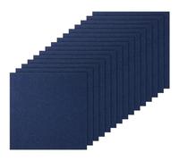 VEVOR Losetas para Alfombras, Despegar y Pegar, Autoadhesivas, Losetas de Alfombra Suaves, Fácil de Instalar, Bricolaje para Dormitorio, Sala de Estar, Interior y Exterior (15 Baldosas, Azul Oscuro)