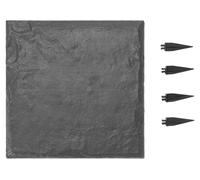VEVOR, losetas para jardín, 8 unidades, 395x395 mm, placas decorativas para caminos con estacas, adoquines de plástico, placas de plástico de resina PC, aspecto de piedra para césped, terrazas, color