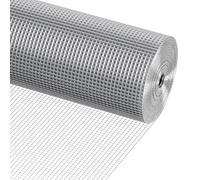 VEVOR Malla de Alambre Soldada 915mm x 30,48m Rollo de Malla de Alambre Galvanizado en Caliente 6,35x6,35 mm Valla de Alambre de Gallinero Calibre 23 para Jaulas de Conejos, Jardín, Roedores Pequeños
