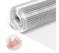 VEVOR Malla Metálica 1 x 20 m, Malla de Alambre Cuadrada de 12,7 mm x 12,7 mm, Diámetro de 0,8 mm, Rejilla Metálica de Acero Galvanizado para Impedir Roedores, Red de Protección para Jardín Gallinero