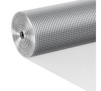 VEVOR Malla Metálica 915 mm x 15,24 m Malla de Alambre Fina 6,35 x 6,35 mm | Diámetro 0,57 mm, Rollo de Rejilla de Acero Galvanizado para Cercar Jardín Gallinero, Valla de Red para Prevenir Ratones