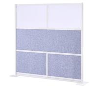 VEVOR Mampara Divisoria Modular, 1 Unidad, 178 x 178 cm, Separador de PET para Puestos de Trabajo con Ventana Acrílica, Biombo de Pared, Ideal para Bibliotecas de Oficina, 1780 x 300 x 1780 mm