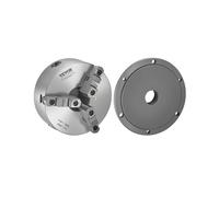 VEVOR Mandril de Torno de 3 Mordazas Diámetro Exterior de 200 mm, Autocentrante con Placa de Soporte Roscada, Rango de Sujeción de 4-200 mm con Tornillos de Llave en T para Torno de Madera y Metal