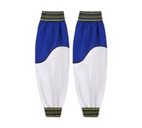 VEVOR Mangas de Soldadura Resistentes al Fuego, de Piel de Oveja Resistente y Algodón Ignífugo, Unisex, con Puños Elásticos para Soldadura, Carpintería y Herrería, 558 x 95 x 1 mm, Azul y Blanco