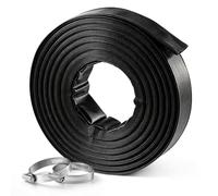 VEVOR Manguera de Descarga de PVC, 3,81 cm x 30,48 m, Manguera Plana, Negro | Para Filtro de Arena y Bomba de Sumidero de Piscinas, Resistente a la Intemperie y a las Roturas, Duradero, con Abrazaderas