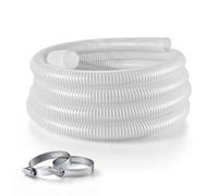 VEVOR Manguera de Succión de PVC, 5,08 cm x 7,6 m, para Bombas de Agua | Para Piscina, Transferencia de Agua, Alta Resistencia a Presión, Resistente a la Intemperie y a las Roturas, con Abrazaderas