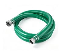 VEVOR Manguera de Succión de PVC 7,62 cm x 6,1 m para Bomba de Agua, Verde | Para Piscina, Presión Máxima 60 PSI, Resistente a la Intemperie y a las Roturas, Conexiones Macho y Hembra de Leva y Ranura