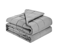 VEVOR Manta con Peso, 11,3 kg, 152 x 203 cm, Tamaño Queen, Transpirable y Refrescante, con Perlas de Vidrio, para Todo Tipo Clima, para Adultos 113 a 140 kg, Alivia la Ansiedad y el Estrés, Gris
