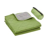 VEVOR Manta de Camping Estadio 2,08 x 1,4 m Cálido Polar de Poliéster Impermeable PU1500 Resistente al Viento Ignífugo para Exteriores, Pícnics, Senderismo, Eventos Deportivos, Exterior, Bicolor