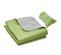 VEVOR Manta de Camping Estadio 2 x 1,5 m Portátil Cálido Polar de Poliéster Impermeable PU1500 Resistente al Viento Ignífugo para Exteriores, Pícnics, Senderismo, Eventos Deportivos, Camping, Verde
