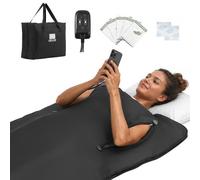 VEVOR Manta de Sauna Infrarroja de 5 Capas de 180 x 80 cm, Manta Portátil con Temporizador, Control Multinivel, Tejido Oxford, Aberturas para Brazos y Bolsa de Transporte para Spa en Casa y Viajes