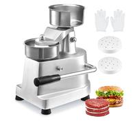VEVOR Máquina comercial de hamburguesas de 100 mm/4 pulgadas, máquina de prensa de hamburguesas de acero inoxidable de grado alimenticio, procesador de formación de carne de cocina con 1000 papeles
