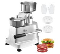 VEVOR, máquina comercial para hacer hamburguesas, molde para hamburguesas de carne de res de 100 mm/4 pulgadas, prensa para hamburguesas de acero inoxidable de alta calidad y apta para uso alimentario