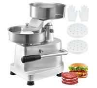 VEVOR, máquina comercial para hacer hamburguesas, molde para hamburguesas de carne de res de 150 mm/6 pulgadas, prensa para hamburguesas de acero inoxidable de alta calidad y apta para uso alimentario
