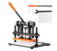 VEVOR Máquina Cortadora de Cuero 280x140 mm Capacidad de Carga de 1,5 T Prensa Troqueladora Manual Carrera Ajustable 12 mm Perforadora Manual para Cuero Papel Espuma Plástico Caucho Varios Materiales