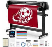 VEVOR Máquina de Corte de Vinilo, con Ancho de Alimentación Máximo de 135 cm, Cuchillas Dobles y Pantalla LED, Ajustable, con Hojas de Pegatinas, Películas de Transferencia, 1560 x 455 x 1050 mm