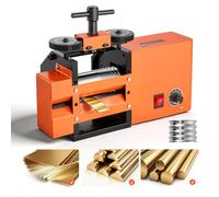 VEVOR Máquina de Laminación Eléctrica para Joyería 3 en 1 Molino de Rodillo | Herramienta de Bricolaje para Fabricar Anillos Pulseras, Hoja Plana, Cuadrada y Semicircular, Grosor Ajustable 0,03-7 mm