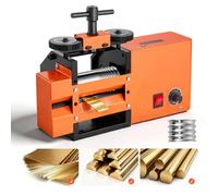 VEVOR Máquina de Laminación Eléctrica para Joyería 3 en 1 Molino de Rodillo | Herramienta de Bricolaje para Fabricar Anillos Pulseras, Hoja Plana, Cuadrada y Semicircular, Grosor Ajustable 0,03-7 mm