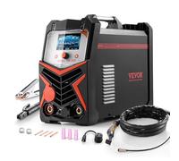 VEVOR Máquina de Soldadura de Aluminio 6 en 1 TIG Eléctrica 225 A, Pantalla LED Grande, Máquina de Soldadura TIG con Inversor IGBT, Ideal para Bricolaje y Uso al Aire Libre, 430 x 210 x 360 mm