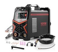 VEVOR Máquina de Soldar TIG 3 en 1 de 205 A, Pantalla LED Grande, Máquina de Soldadura TIG con Inversor IGBT y Arranque de Alta Frecuencia, TIG CC/TIG Pulsado CC/MMA, Varilla, 388 x 160 x 310 mm