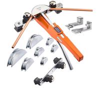 VEVOR, máquina para doblar tubos, de 6 a 22 mm, máquina de doblado hasta 90°, herramienta manual de doblado reversible, dobladora de tubos con 7 mordazas de aleación de aluminio, para tubos de cobre e