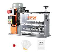 VEVOR Máquina Pelacables Automática de Hierro Fundido 750 W Pelacables Eléctrico Motorizado de 1,5-32 mm Pelacables de 30 m/min con Manivela Manual Extra 10 Canales para Reciclaje de Chatarra de Cobre