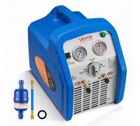 VEVOR Máquina Portátil de Recuperación de Refrigerante 1 HP, Máquina de Recuperación con Protección de Alta Presión 3,5 kg/min Velocidad de 1450 rpm, Cilindro Doble, para Sistemas de Climatización