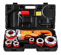 VEVOR Máquina Roscadora de Tubos 2300 W 220 V Kit de Roscadora de Tubos con Trinquete 22 RPM Roscadora de Tubos Eléctrica Portátil con 6 Troqueles Duraderos para Roscar Tubería Galvanizada