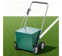 VEVOR Marcador de Línea Manual Capacidad de Polvo 29,5 kg Máquina de Rayas | para Canchas, Campos y Pistas de Deporte, Estacionamiento, Líneas de Ancho Ajustable 50-100 mm, con 4 Ruedas, Marco de Acero