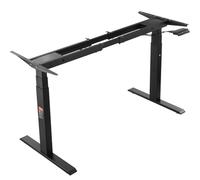 VEVOR Marco de Escritorio de Pie con Motor Dual Altura Ajustable 65-129 cm Patas Eléctricas para Escritorio Longitud de 110-178 cm Base de Estación de Trabajo para Hogar, Oficina, Solo Marco, Negro