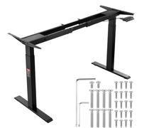 VEVOR Marco de Escritorio de Pie con Motor Dual Altura Ajustable 70-117 cm Patas Eléctricas para Escritorio Longitud de 110-178 cm Base de Estación de Trabajo para Hogar, Oficina, Solo Marco, Negro