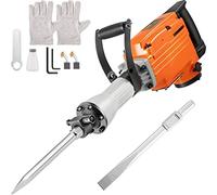 VEVOR Martillo demoledor eléctrico 1500 W 65 A Martillo demoledor con mango ergonómico giratorio a 360° para hormigón, ladrillos, estucos de azulejos, eliminación de cimientos de viviendas