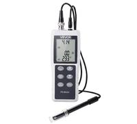 VEVOR Medidor de pH y Temperatura, Probador Digital de Calidad del Agua, Rango de Medición 0-14 pH, Impermeable IP68, Solución de Calibración, Portátil para Agua Potable Laboratorio Acuario Hipodronía