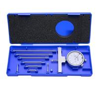 VEVOR Medidor de Profundidad de Alta Precisión, Resolución de 0,02 mm, Rango de Medición de 0 a 558,8 mm, Kit de Micrómetro con 6 Varillas y 4 Yunques, Herramienta de Medición para Agujeros Escalones