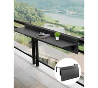 VEVOR Mesa Colgante para Balcón, Mesa Plegable 1220 x 450 x 240 mm con Barandilla para Balcón al Aire Libre, Carga de 22,68 kg, se Adapta a Barandillas de 1-5,91", Mesa para Patio y Terraza