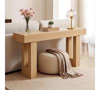 VEVOR Mesa Consola de Estilo Rústico, Mesa de Entrada Rectangular Estrecha Fabricada en Aglomerado, para Recibidor, Dormitorio, Sala de Estar, Vestíbulo, Color Madera Natural, 160 x 35 x 85 cm