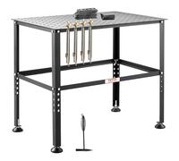 VEVOR Mesa de Soldadura, Capacidad de 362,8 kg, con Orificios de Fijación y Almohadillas Antideslizantes para los Pies para Trabajos de Reparación de Ensamblajes de Soldadura, 914,4 x 609,4 x 784,8 mm