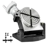 VEVOR, mesa divisora redonda de 100 mm, mesa divisora horizontal y vertical, cabezal divisorio, mesa divisora giratoria para fresado y taladrado