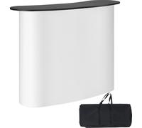 VEVOR - Mesa expositora portátil, 1300 x 465 x 950 mm. Estructura para exposiciones, mostrador para ferias, mesa plegable para promociones y venta al por menor, podio tipo "pop-up" con estante de alma