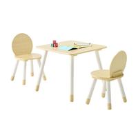 VEVOR Mesa Infantil con 2 Sillas, Bordes Redondeados y Tablero con Diseño de Grafiti, para Leer, Aprender, Dibujar y Escribir, Ideal para Guarderías, Manualidades y Juegos, para Niños 2 a 8 Años